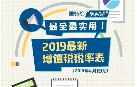 2019年4月最新增值税税率表