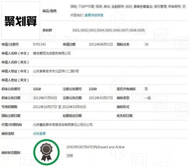 一枚“聚划算”商标，有人出价1618万！